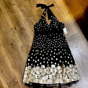 Beautiful black and cream cocktail dress